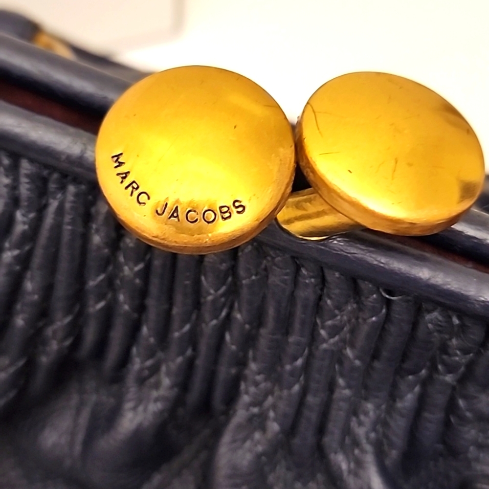 Rare Marc Jacobs Stam Bag Navy Blue Nappa Leather STUNNING Collectors Item - Picture 5 of 16